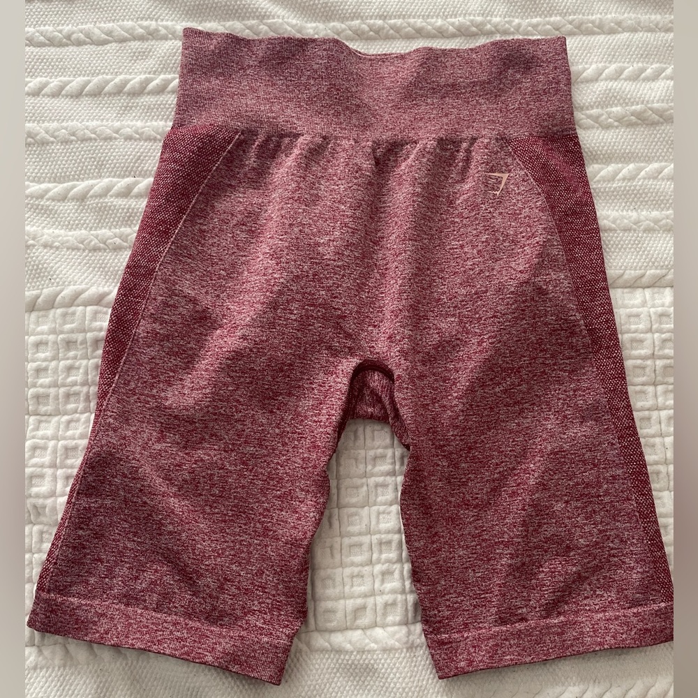 Gymshark Flex Cycling Shorts - Burgundy Marl